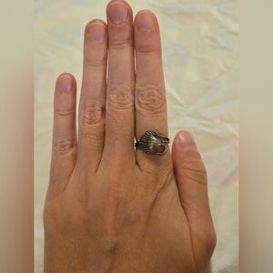 Vintage Silver Seashell Ring